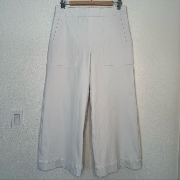 Spanx Cropped Wide Leg pants white large - Picture 1 of 12